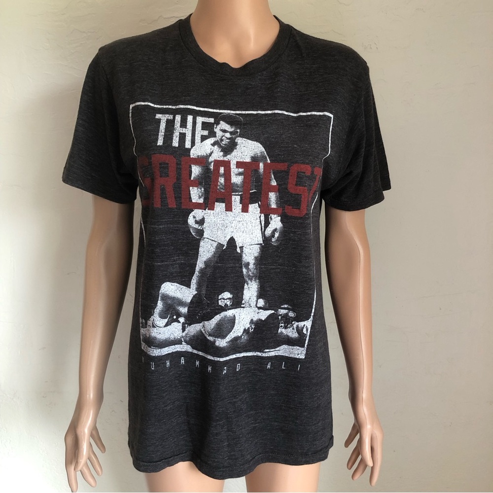 Muhammad ALI The Greatest Gray T-Shirt Women’s Size M Short Sleeves Casual Tee